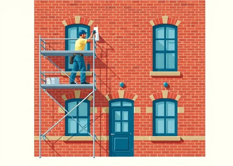 Ravalement de façade en pierre, nettoyage et application d'enduit